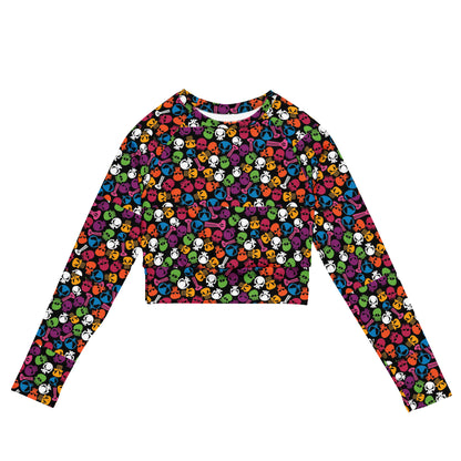 Tipsy Rebel Fruity Skulls long-sleeve crop top