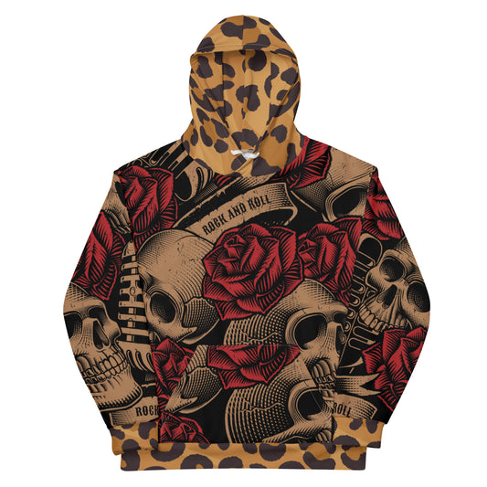 Tipsy Rebel Rock and Leopard Unisex Hoodie