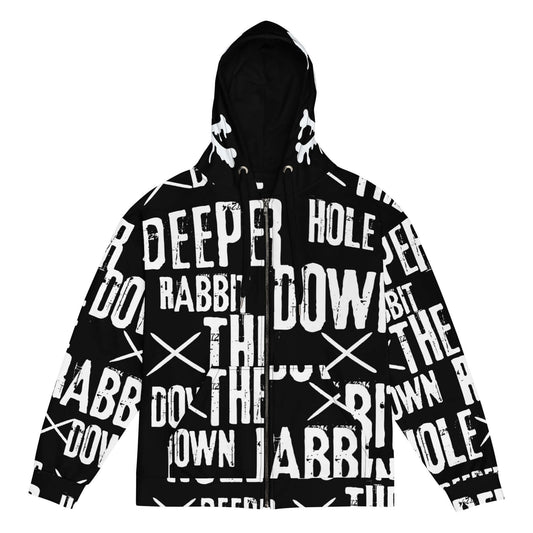 Tipsy Rebel Deeper Down The Rabbit Hole Unisex zip hoodie