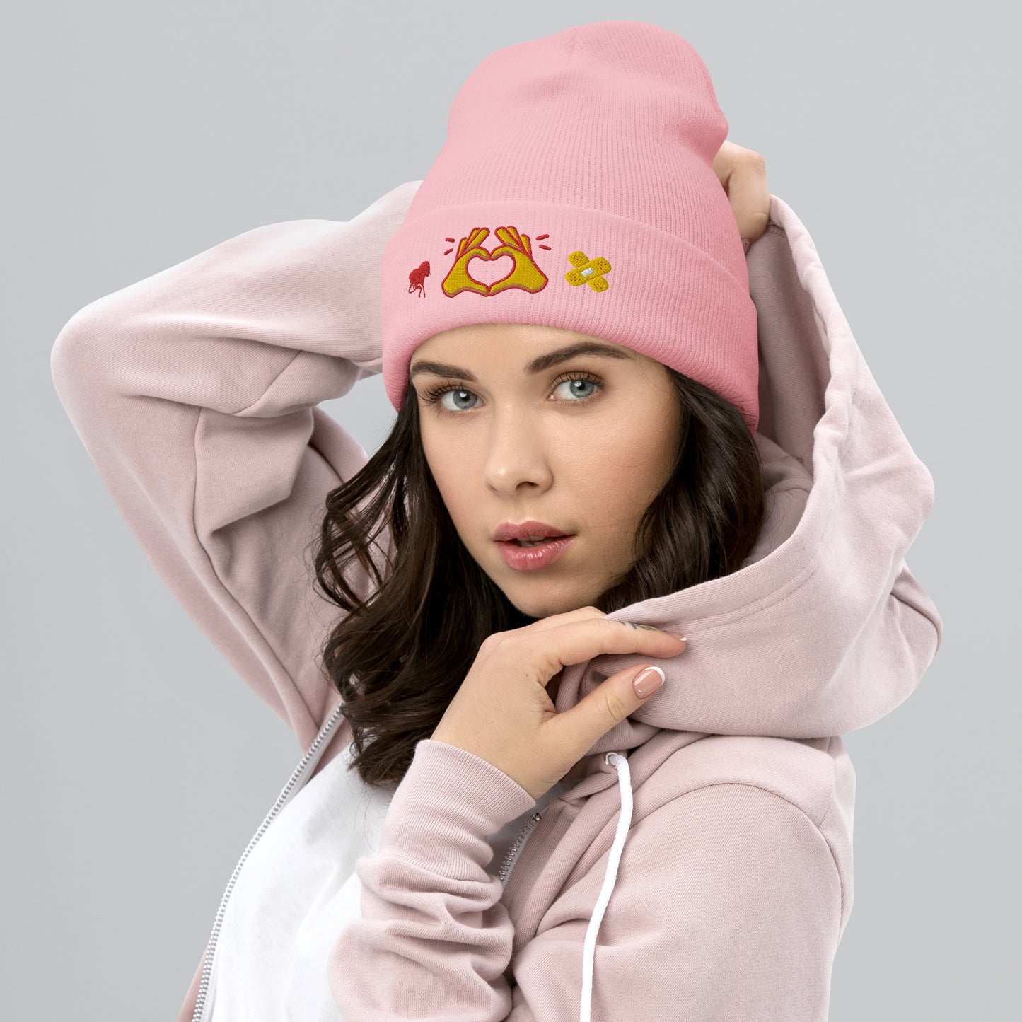 Hug Kisses Sign Of Love Cuffed Beanie