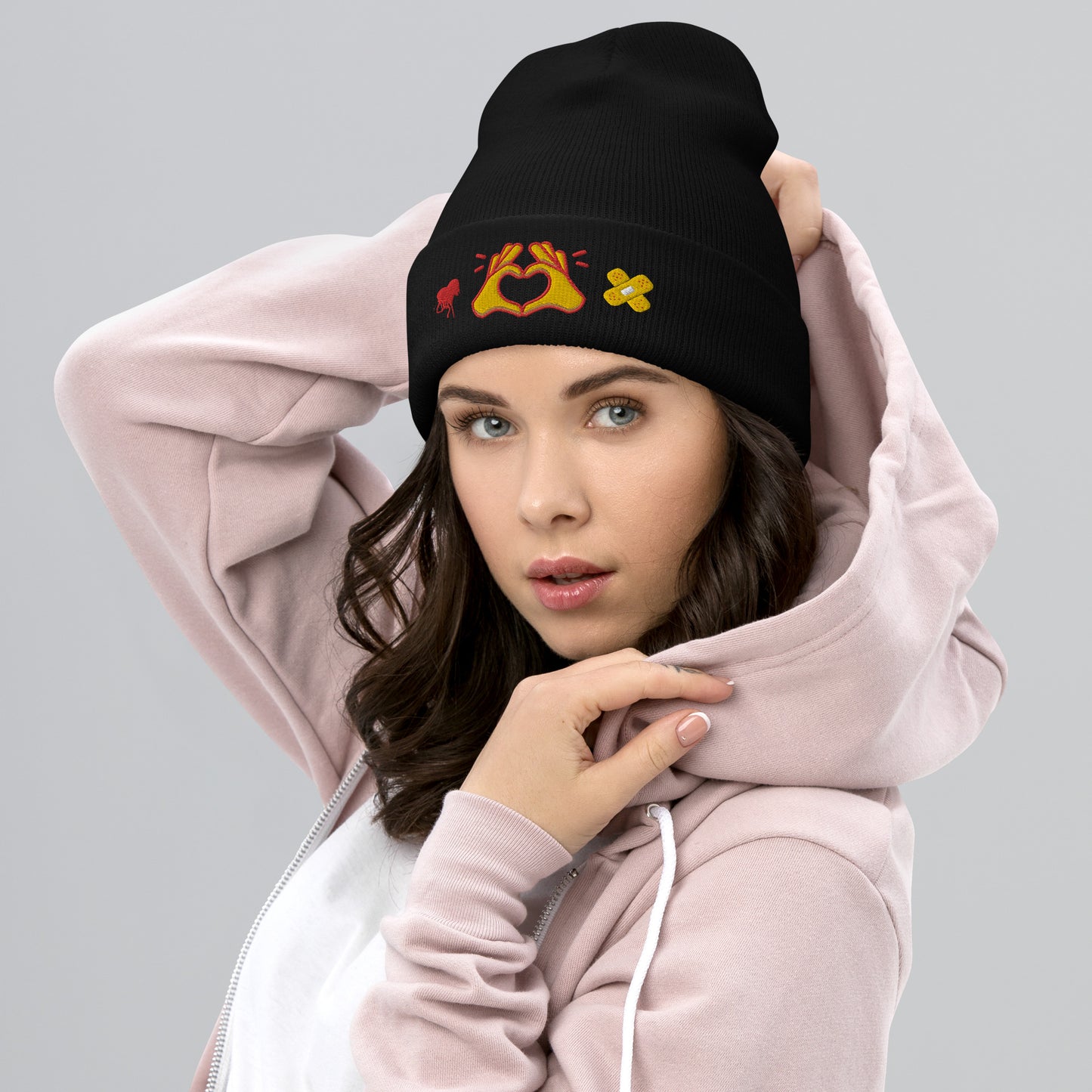 Hug Kisses Sign Of Love Cuffed Beanie