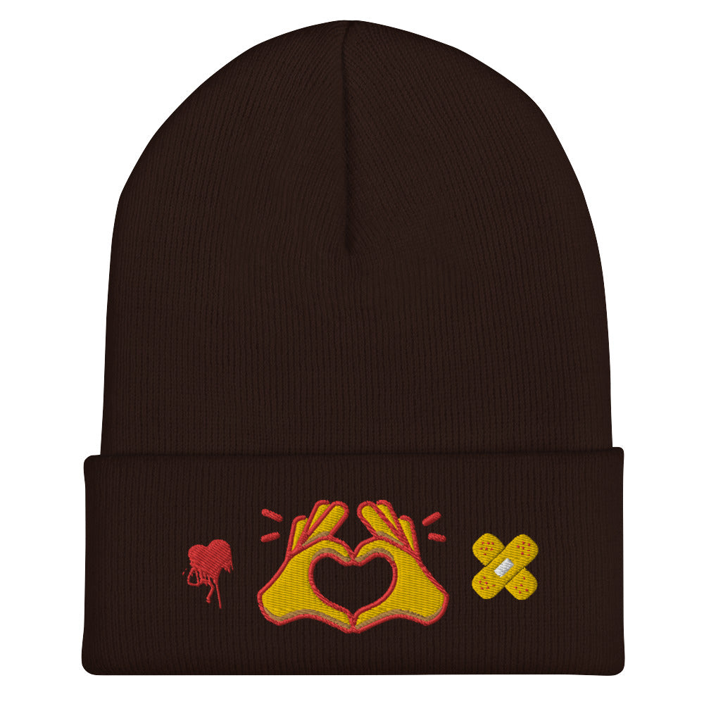 Hug Kisses Sign Of Love Cuffed Beanie