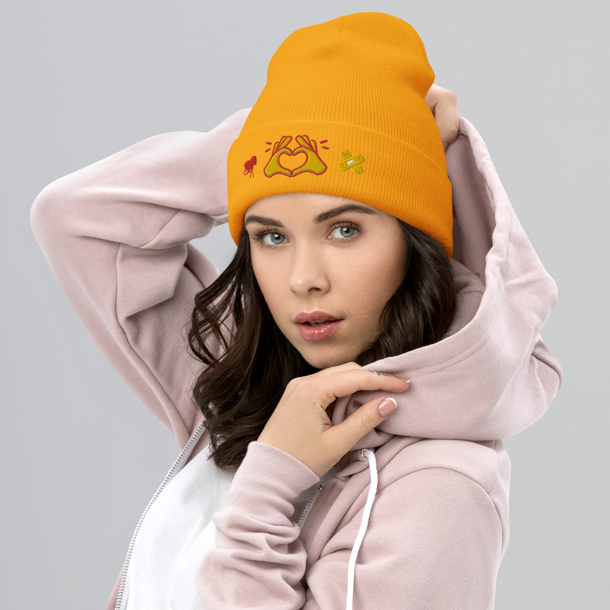 Hug Kisses Sign Of Love Cuffed Beanie