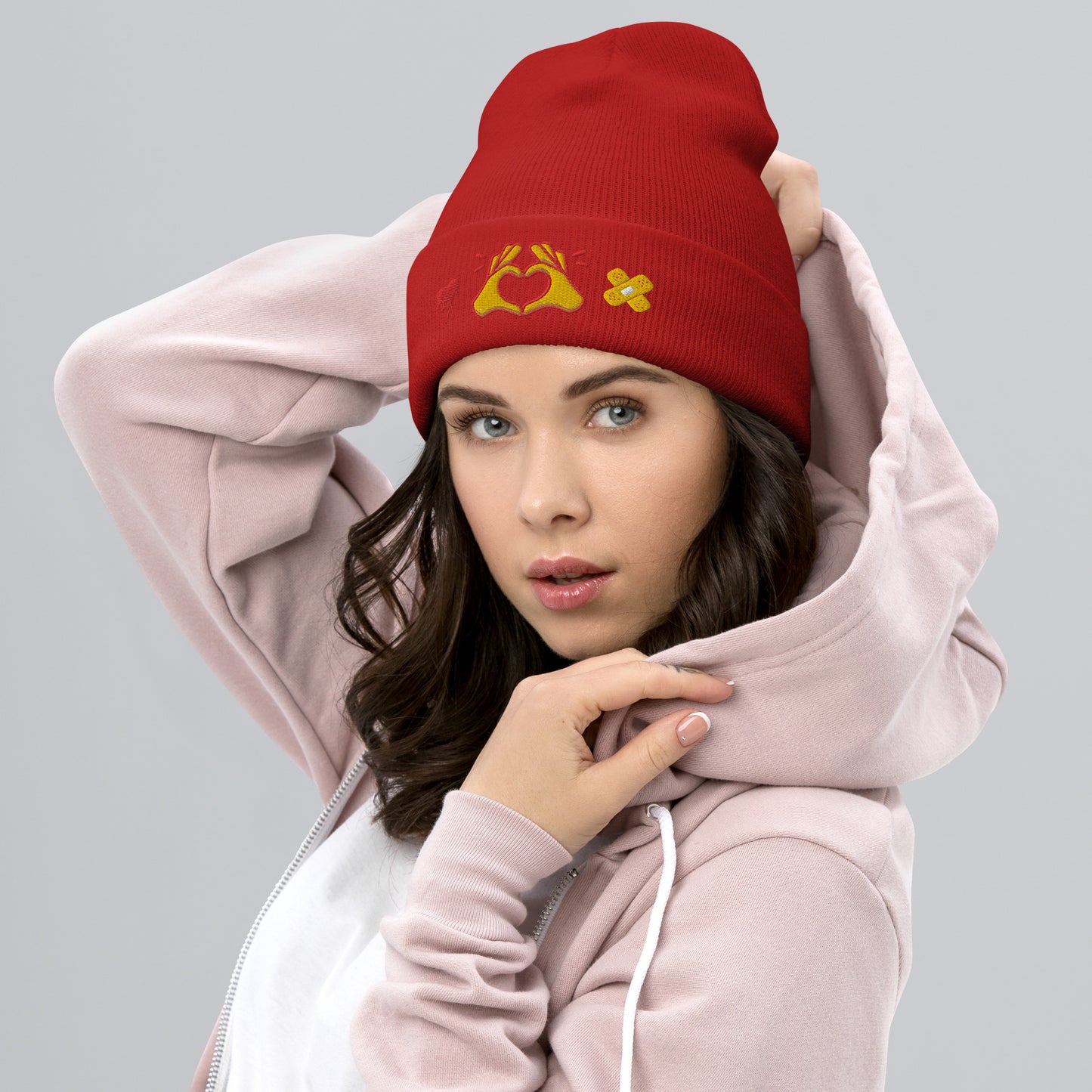 Hug Kisses Sign Of Love Cuffed Beanie