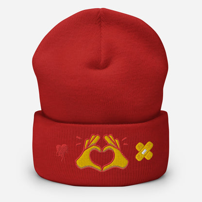 Hug Kisses Sign Of Love Cuffed Beanie