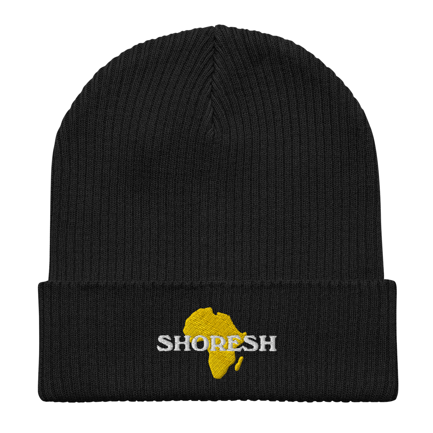 Shoresh Golden African Organic ribbed beanie