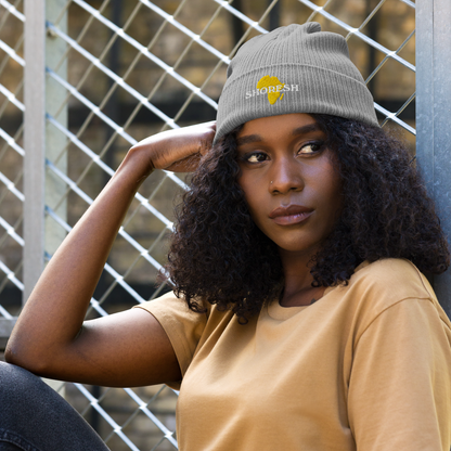 Shoresh Golden African Organic ribbed beanie