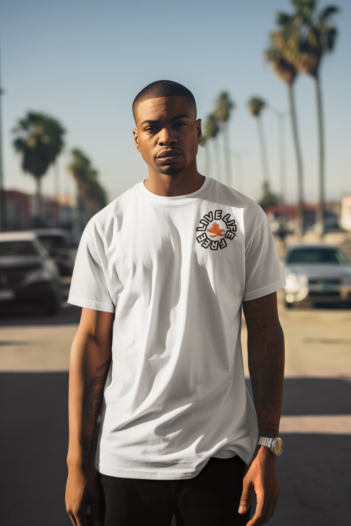 Live Life Free Men’s premium heavyweight tee