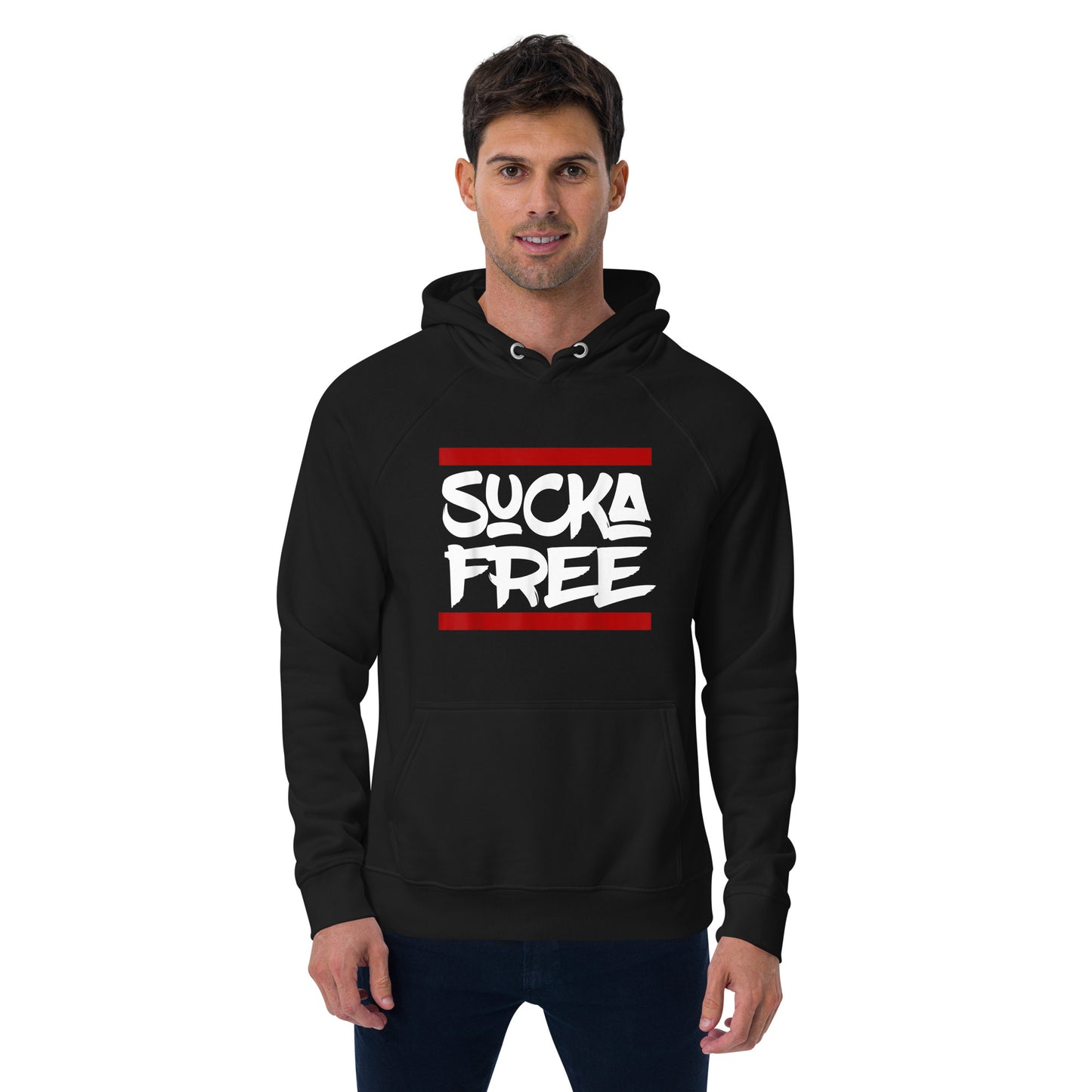 Sucka Free Unisex eco raglan hoodie