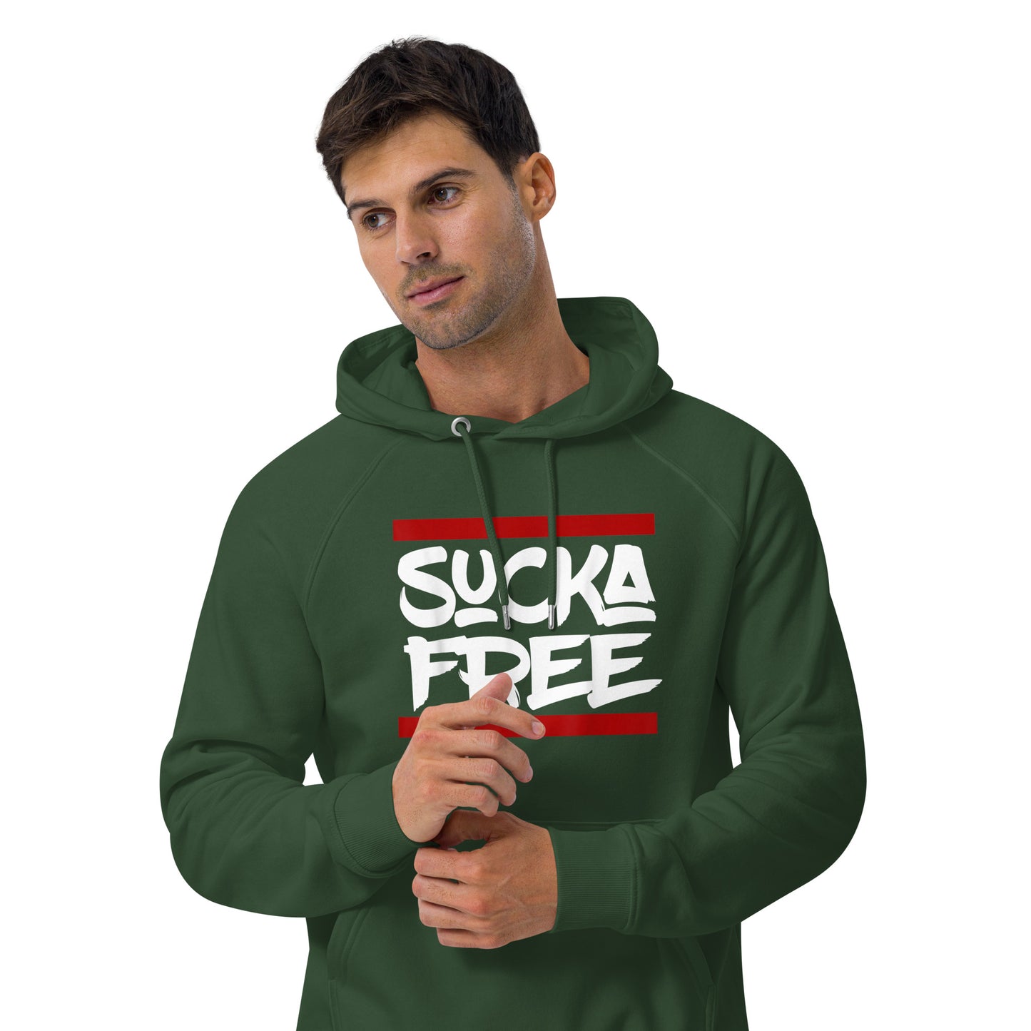 Sucka Free Unisex eco raglan hoodie