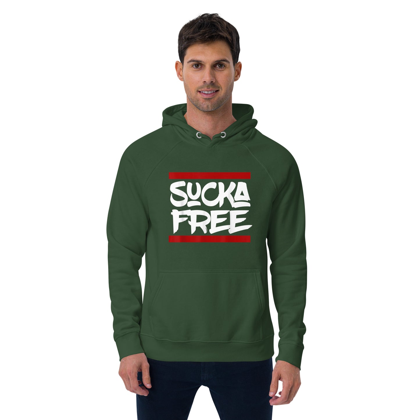 Sucka Free Unisex eco raglan hoodie