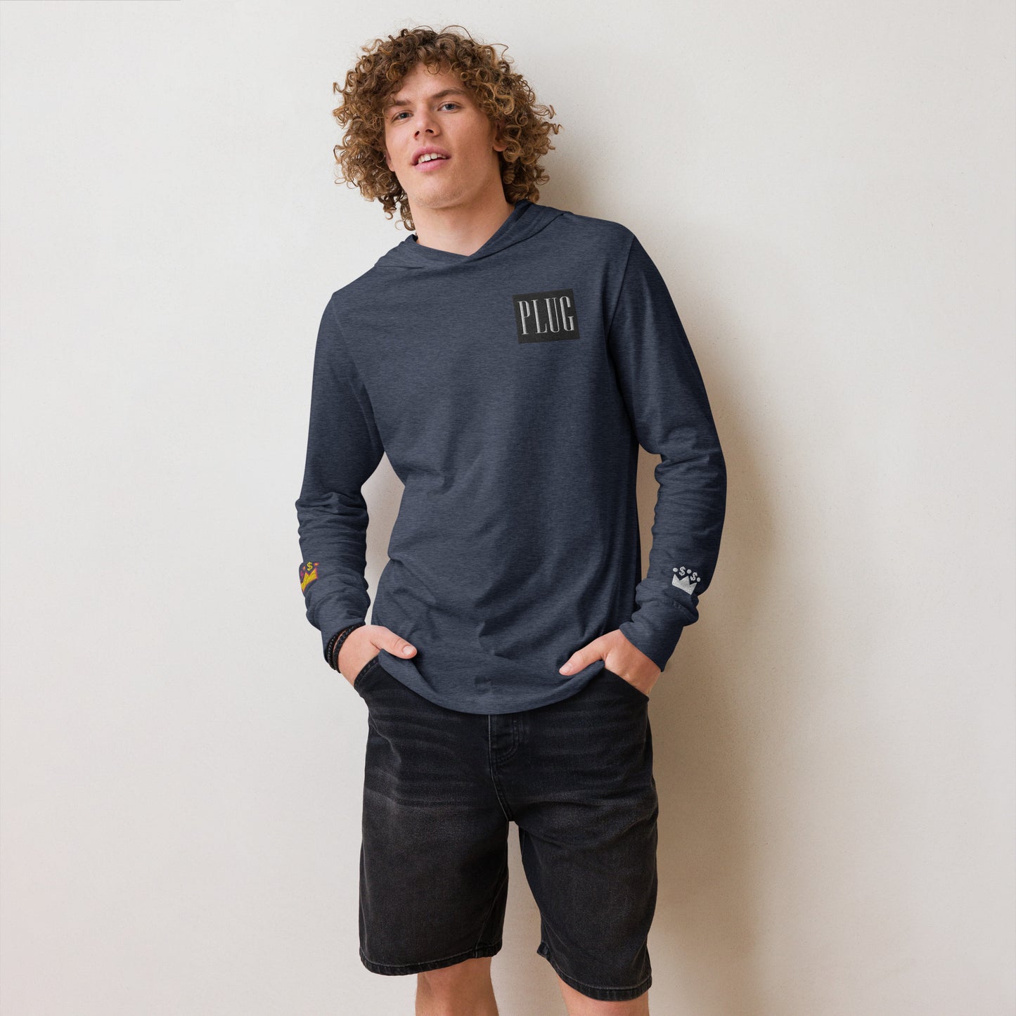 Plug Hooded long-sleeve tee