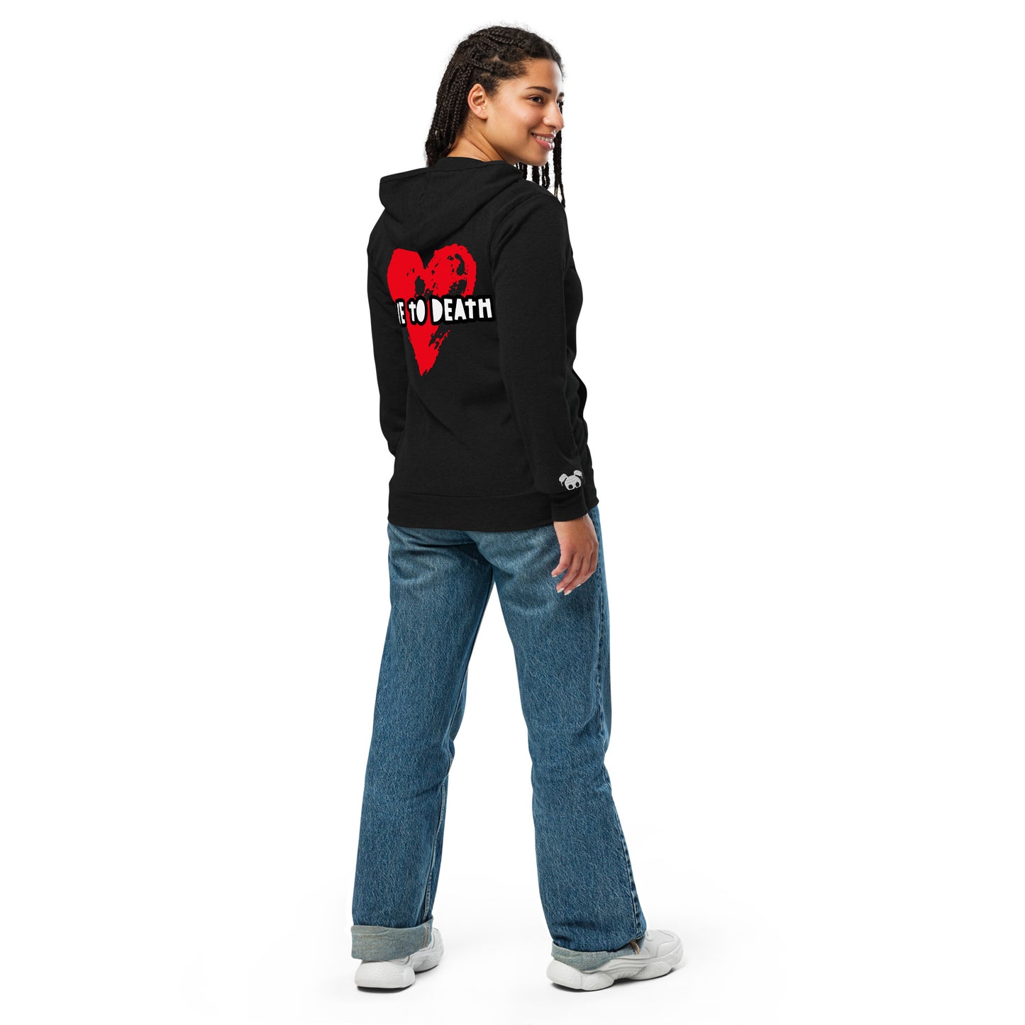 Tipsy Rebel Love to Death Unisex zip hoodie