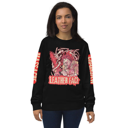 Leather Face Unisex organic sweatshirt