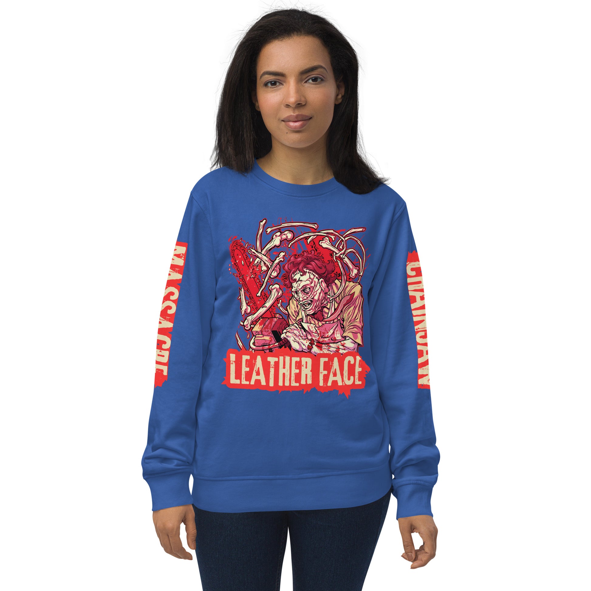 Leather Face Unisex organic sweatshirt