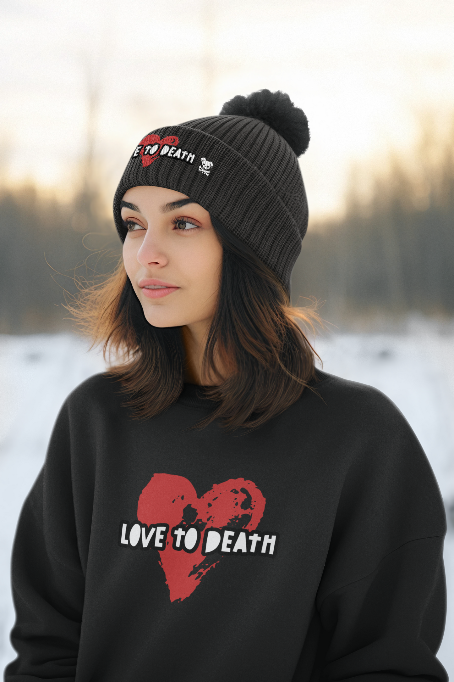 Tipsy Rebel Love to Death Unisex Premium Sweatshirt